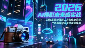 (17584期)2026 AI摄影未来感实战:0到1掌握AI摄影二次创作全流程,产出刷屏级未来感视觉作品-中创网_分享创业项目_助您在家赚钱