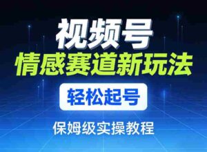 视频号情感赛道新玩法，轻松起号，保姆级实操教程-中创网_分享创业项目_助您在家赚钱