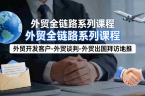 外贸系列课程,外贸开发客户-外贸谈判-外贸出国拜访地推,完成一个外贸链路-中创网_分享创业项目_助您在家赚钱