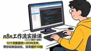 (17615期)n8n工作流实操课(入门+进阶+选修)12个完整案例+JSON文件,带你玩转自动化,效率提升10倍-中创网_分享创业项目_助您在家赚钱