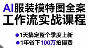 AI服装模特图全案工作流实战课程,1天搞定整个季度上新,1年省下100W拍摄费-中创网_分享创业项目_助您在家赚钱