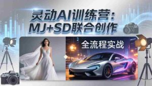 （17795期）灵动AI训练营-3.0课程：MJ+SD联合创作，从婚纱大片到汽车广告，摄影后期全流程实战-中创网_分享创业项目_助您在家赚钱