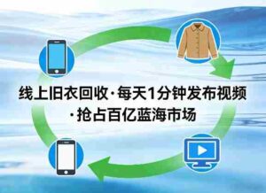 线上旧衣回收项目,我们给你提供视频,每天花一分钟发布视频,抢占百亿蓝海市场【揭秘】-中创网_分享创业项目_助您在家赚钱