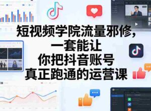 短视频学院流量邪修,一套能让你把抖音账号真正跑通的运营课-中创网_分享创业项目_助您在家赚钱