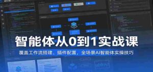 智能体从0到1实战课:覆盖工作流搭建、插件配置,全场景AI智能体实操技巧-中创网_分享创业项目_助您在家赚钱
