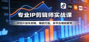 专业IP剪辑师实战课:IP切片挂车剪辑,爆款打造,多平台增收教学-中创网_分享创业项目_助您在家赚钱