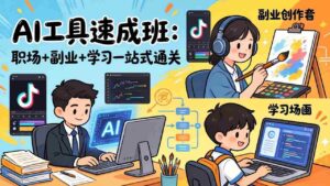 (17650期)AI工具速成班:职场+副业+学习一站式通关,20+爆款类型+剪映技巧+抖音算法,0基础快速上手-中创网_分享创业项目_助您在家赚钱