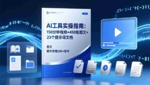 (17504期)AI工具实操指南:150分钟视频+450张图文+23个提示词文档,额外附赠200+指令-中创网_分享创业项目_助您在家赚钱