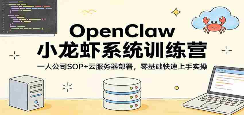 OpenClaw小龙虾系统训练营：一人公司SOP，云服务器部署，零基础快速上手实操-中创网_分享创业项目_助您在家赚钱
