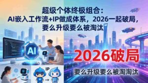 (17808期)超级个体终极组合-更新:AI嵌入工作流+IP做成体系,2026一起破局,要么升级要么被淘汰-中创网_分享创业项目_助您在家赚钱