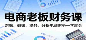 电商老板财务课:对账、做账、税务、分析电商财务一学就会-中创网_分享创业项目_助您在家赚钱