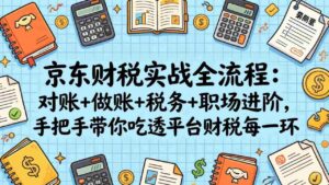 (17675期)京东财税实战全流程:对账+做账+税务+职场进阶,手把手带你吃透平台财税每一环-中创网_分享创业项目_助您在家赚钱