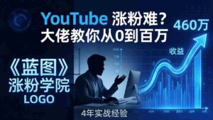 (17836期)YouTube 涨粉难?《蓝图涨粉学院》:4 年赚 460 万的大佬教策略,从0到百万有路径!-中创网_分享创业项目_助您在家赚钱