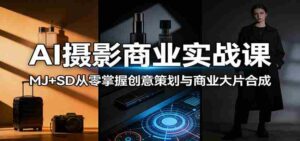 AI摄影商业实战课:MJ+SD从零掌握创意策划与商业大片合成-中创网_分享创业项目_助您在家赚钱
