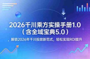 2026千川乘方实操手册1.0(含全域宝典5.0),解锁2026年千川投放新范式,轻松实现ROI提升-中创网_分享创业项目_助您在家赚钱
