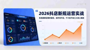 (17502期)2026抖店新规运营实战:系统破解店铺权重低、自然流不进、千川投不动三大核心难题-中创网_分享创业项目_助您在家赚钱