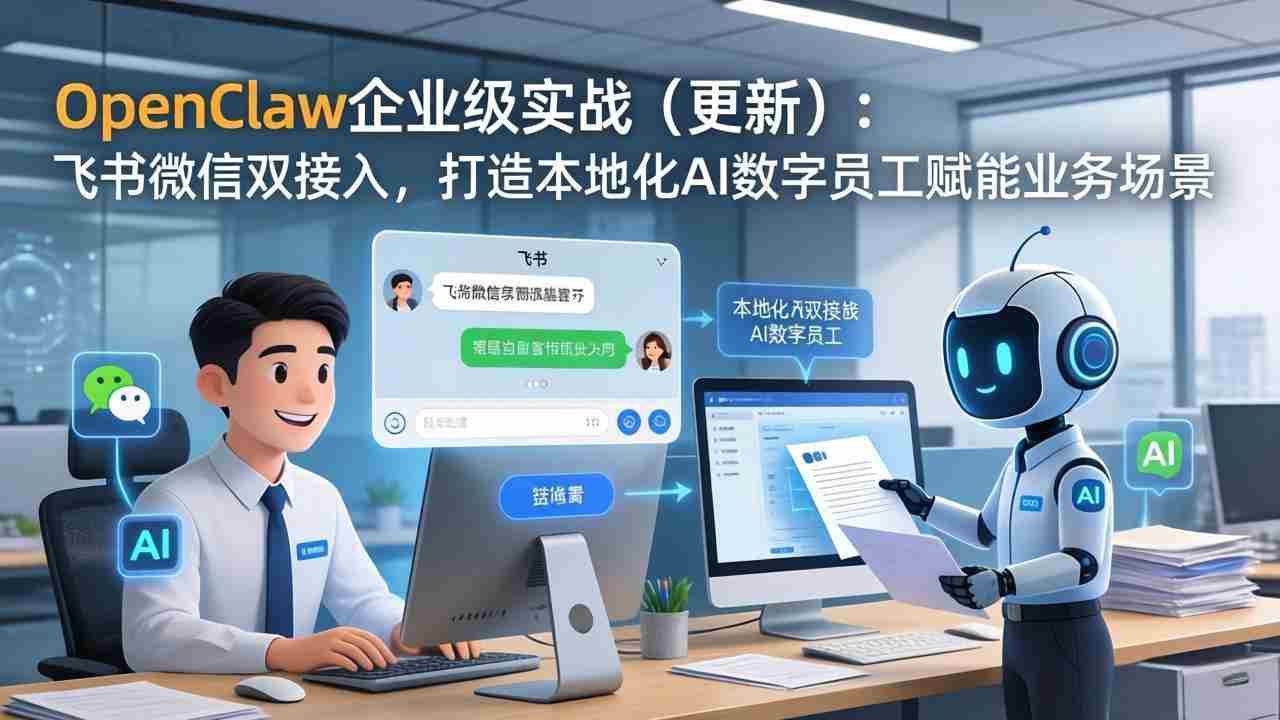 （17819期）OpenClaw企业级实战（更新）：飞书微信双接入，打造本地化AI数字员工赋能业务场景-中创网_分享创业项目_助您在家赚钱