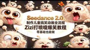（18211期）Seedance 2.0 制作儿童搞笑动画全流程Zizi打喷嚏爆笑教程｜零基础也能做-中创网_分享创业项目_助您在家赚钱