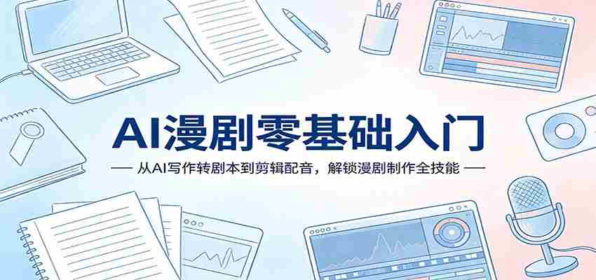 AI漫剧零基础入门：从AI写作转剧本到剪辑配音，解锁漫剧制作全技能-中创网_分享创业项目_助您在家赚钱