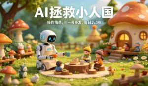 AI拯救小人国治愈视频玩法，操作简单，可一稿多发，每天2-3张-中创网_分享创业项目_助您在家赚钱