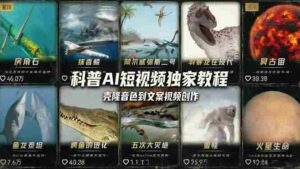 (18016期) 科普造物主AI短视频独家教程:从软件安装、壳隆音色到文案视频创作,零基础快速做爆款-中创网_分享创业项目_助您在家赚钱