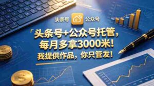 头条号+公众号托管,每月多拿3000米!我提供作品,你只管发!【揭秘】-中创网_分享创业项目_助您在家赚钱