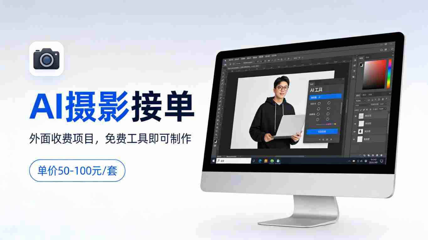 外面收费项目，AI摄影接单，免费工具就可以做，单价50-100一套-中创网_分享创业项目_助您在家赚钱