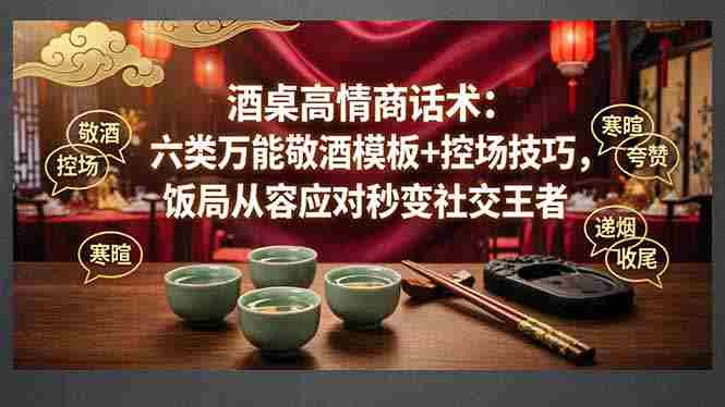 （18020期）付费文章：酒桌高情商话术：六类万能敬酒模板+控场技巧，饭局从容应对秒变社交王者-中创网_分享创业项目_助您在家赚钱