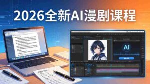(17893期)2026全新AI漫剧课程:覆盖创作全链路,教你写作分镜剪辑配音一站式打造漫剧作品-中创网_分享创业项目_助您在家赚钱