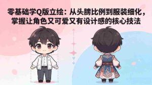 (18036期)零基础学Q版立绘:从头身比例到服装细化,掌握让角色又可爱又有设计感的核心技法-中创网_分享创业项目_助您在家赚钱