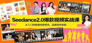 Seedance2.0爆款视频实战课:从入门到精通电商带货,品牌宣传短剧-中创网_分享创业项目_助您在家赚钱