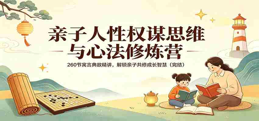 亲子人性权谋思维与心法修炼营：260节寓言典故精讲，解锁亲子共修成长智慧（完结）-中创网_分享创业项目_助您在家赚钱