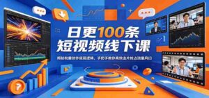 日更100条短视频线下课:揭秘批量创作底层逻辑,手把手教你高效出片抢占流量风口-中创网_分享创业项目_助您在家赚钱
