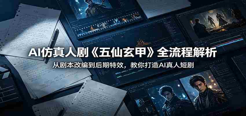 AI仿真人剧《五仙玄甲》全流程解析：从剧本改编到后期特效，教你打造AI真人短剧-中创网_分享创业项目_助您在家赚钱