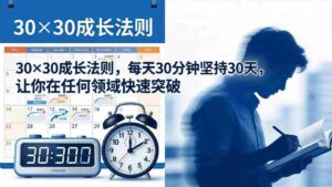 (18057期)付费文章:30×30成长法则,每天30分钟坚持30天,让你在任何领域快速突破-中创网_分享创业项目_助您在家赚钱