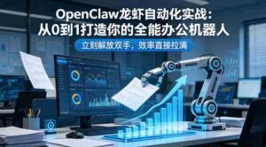 OpenClaw龙虾自动化实战:从0到1打造你的全能办公机器人,立刻解放双手,效率直接拉满-中创网_分享创业项目_助您在家赚钱