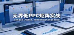 无界低PPC矩阵实战:软件批量操作+多矩阵玩法,手把手教你降低投产成本提升店铺效益-中创网_分享创业项目_助您在家赚钱