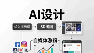 (18136期)人人都是AI设计师:SD出图+自媒体涨粉一站教学,告别图文素材焦虑,AI设计让你轻松避开内卷-中创网_分享创业项目_助您在家赚钱