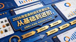 2026淘宝高利润无货源玩法,从基础到进阶,运营核心全流程,单店利润1w-5w内-中创网_分享创业项目_助您在家赚钱