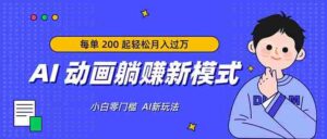 （17931期）AI 动画躺赚新模式，无需经验，每单 200 起轻松月入过万-中创网_分享创业项目_助您在家赚钱