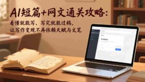 （18064期）AI短篇+网文通关攻略-更新4月：看懂就能写、写完就能过稿，让写作变现不再依赖天赋与文笔-中创网_分享创业项目_助您在家赚钱