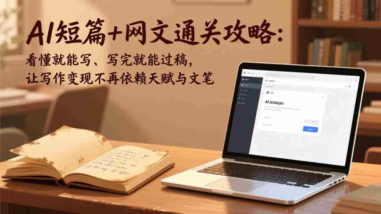 （18064期）AI短篇+网文通关攻略-更新4月：看懂就能写、写完就能过稿，让写作变现不再依赖天赋与文笔-中创网_分享创业项目_助您在家赚钱