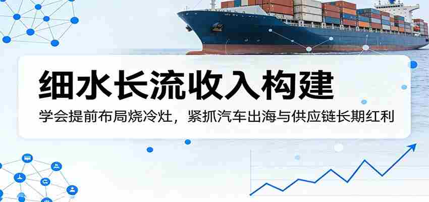 付费文章:细水长流收入构建,学会提前布局烧冷灶,紧抓汽车出海与供应链长期红利-中创网_分享创业项目_助您在家赚钱