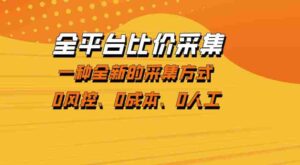全平台比价采集,一个稳定的数据采集项目,区别于传统的玩法不风控,零成本操作【揭秘】-中创网_分享创业项目_助您在家赚钱