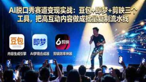 (17990期)AI脱口秀赛道变现实战:豆包+即梦+剪映三个工具,把高互动内容做成批量复制流水线-中创网_分享创业项目_助您在家赚钱