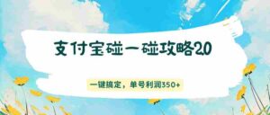 支付宝碰一碰攻略2.0,一键搞定,单号利润350+-中创网_分享创业项目_助您在家赚钱