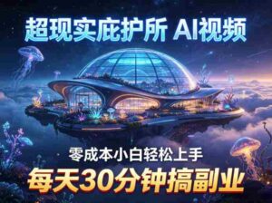 超现实庇护所AI视频项目拆解，零成本小白轻松上手，每天30分钟搞副业-中创网_分享创业项目_助您在家赚钱