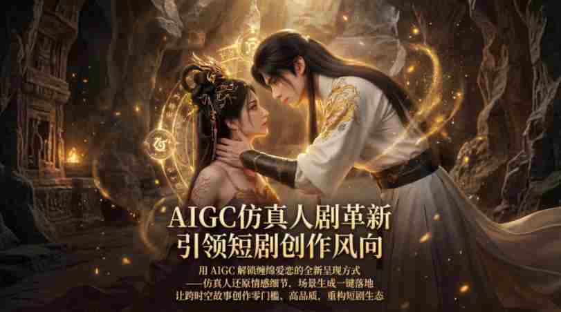 AIGC仿真人《合欢宗》短剧教学，用AIGC解锁缠绵爱恋的全新呈现方式，让跨时空故事创作零门槛、高品质，重构短剧生态-中创网_分享创业项目_助您在家赚钱