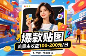 借助AI生成爆款贴图做公众流量主,当日收益100-200-中创网_分享创业项目_助您在家赚钱