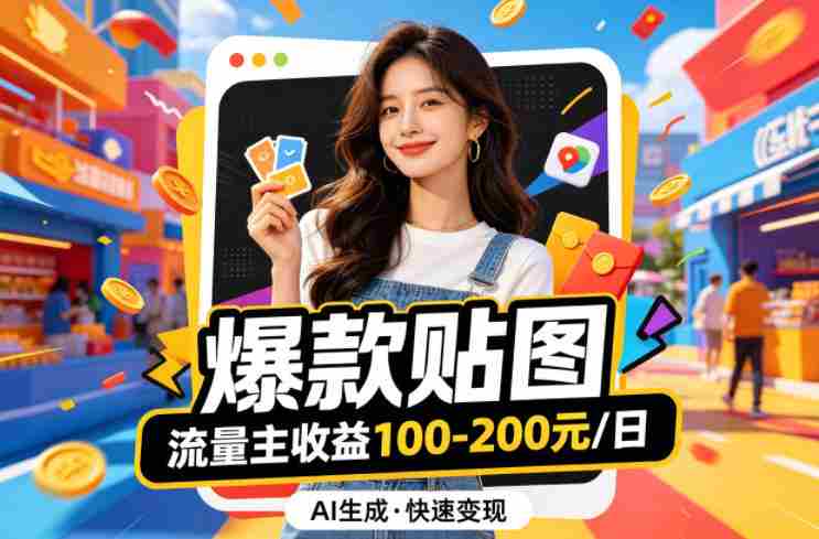借助AI生成爆款贴图做公众流量主,当日收益100-200
